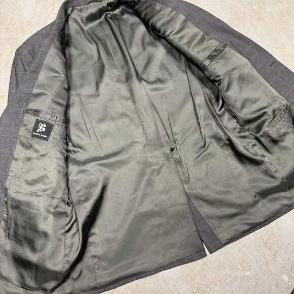 Bulloch Tailors Bespoke Suit 2pc Prince of Wales Check Grey Wool 46R 40x27 - Picture 7 of 11